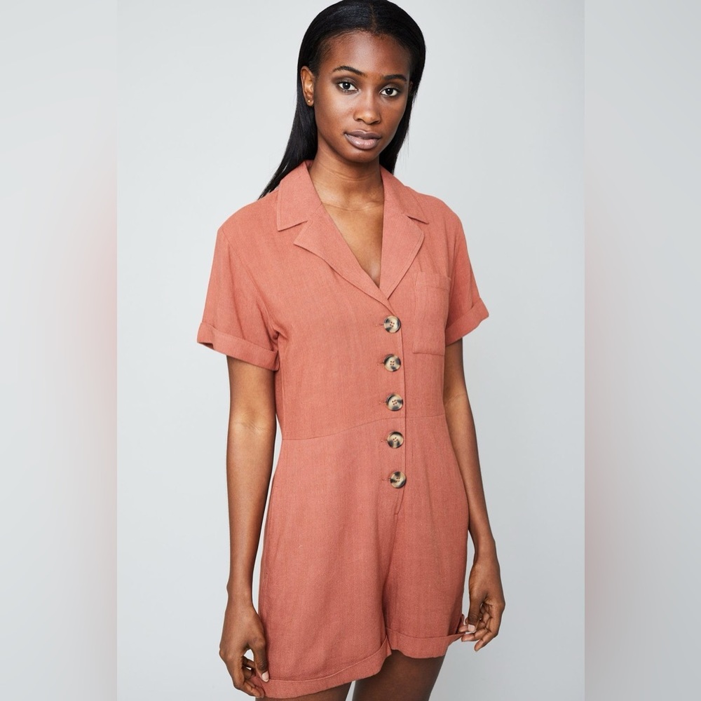 Native Youth Knowles Romper in Terracotta